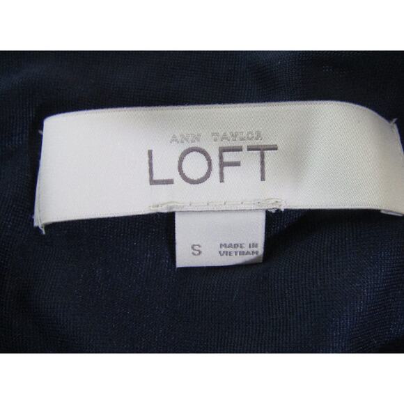 LOFT Blue Dress Rayon Floral Faux Wrap Boho Flowy Y2K 90s Romantic Whimsical - Picture 5 of 10